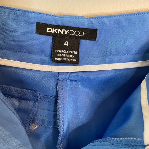DKNY WOMEN'S BERMUDA GOLF RUNNING SHORTS BLUE SIZE 4 POLYESTER 97% SPANDEX 3% - Picture 3 of 5